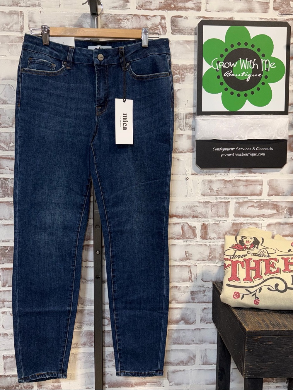 Mica Los Angeles Dark Indigo Skinny Jeans
